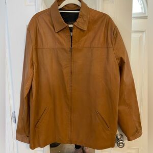 Vintage Men's Tan Leather Jacket